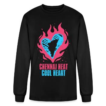 Tamil Pride Sri Lanka Chennai Heat Cool Heart - Men's Long Sleeve T-Shirt - black - Front