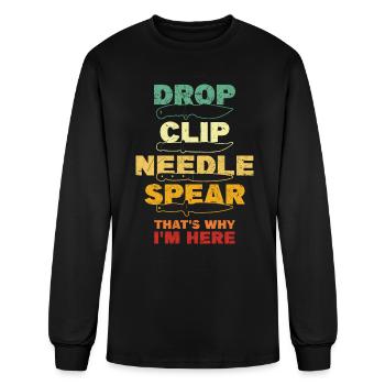 knife collector - Men's Long Sleeve T-Shirt - black - Front