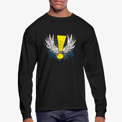 Winged Whee! Exclamation Point - Men's Long Sleeve T-Shirt