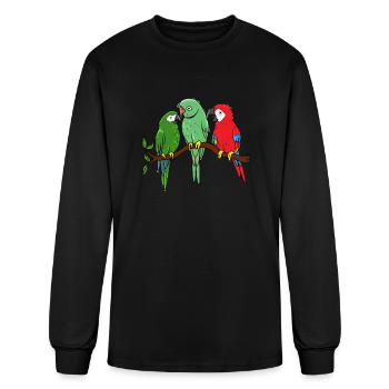 Parrot - Men's Long Sleeve T-Shirt - black - Front