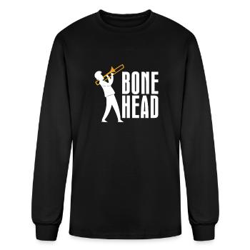 Trombone Trombonist Brass Instrument - Men's Long Sleeve T-Shirt - black - Front