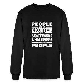 Skateboard Skateboarder Skateboarding Skater - Men's Long Sleeve T-Shirt - black - Front