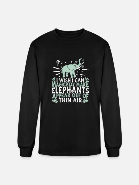 Elephant - Men's Long Sleeve T-Shirt - black