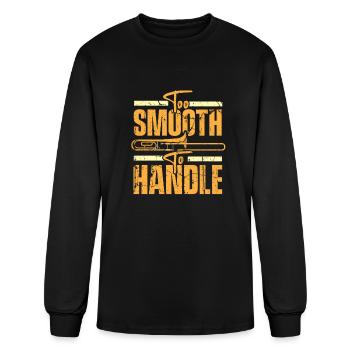 Trombone Trombonist Brass Instrument - Men's Long Sleeve T-Shirt - black - Front
