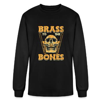 Trombone Trombonist Brass Instrument - Men's Long Sleeve T-Shirt - black - Front