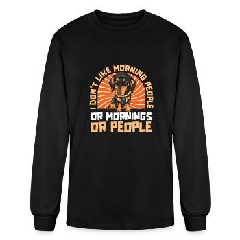 Dachshund Doxie Wiener Dog - Men's Long Sleeve T-Shirt - black - Front
