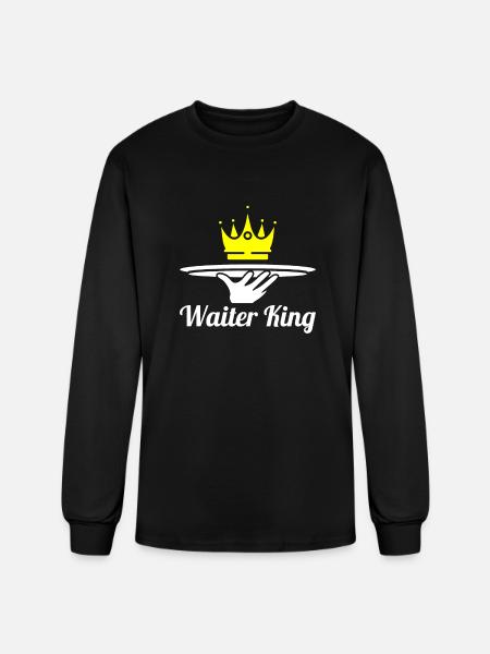 Waiter Waitress King - Men's Long Sleeve T-Shirt - black