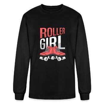Roller Skating Roller Girl - Men's Long Sleeve T-Shirt - black - Front