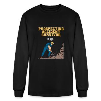 Prospecting Prospector - Men's Long Sleeve T-Shirt - black - Front