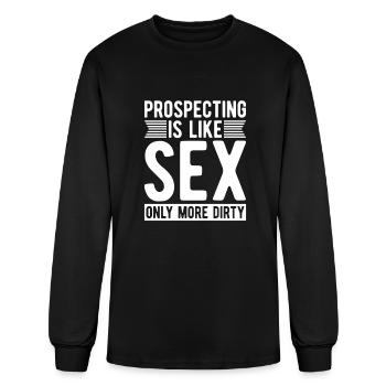 Prospecting Prospector - Men's Long Sleeve T-Shirt - black - Front