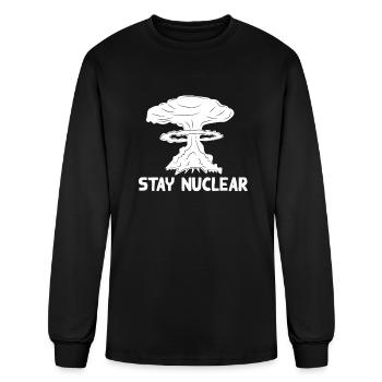 Physics Physicist Explosion Nuclear Physics - Men's Long Sleeve T-Shirt - black - Front