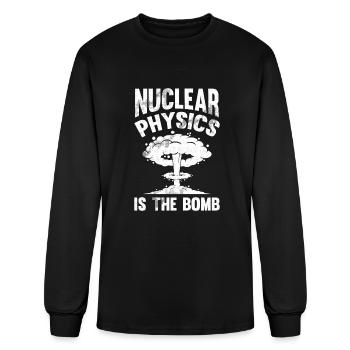 Physics Physicist Nuclear Physics - Men's Long Sleeve T-Shirt - black - Front
