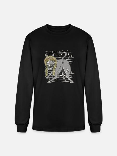 Donkey Mule Scarf Sunglasses - Men's Long Sleeve T-Shirt - black