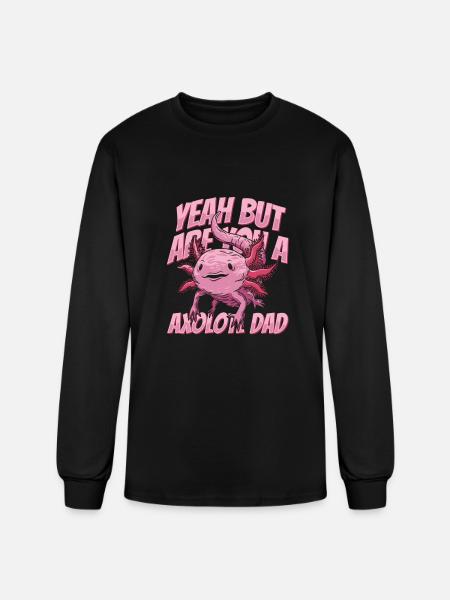Axolotl Salamander Dad - Men's Long Sleeve T-Shirt - black