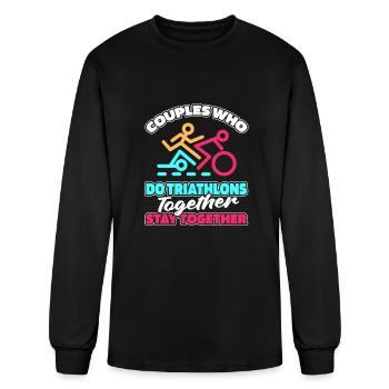 Triathlon Triathlete Couple - Men's Long Sleeve T-Shirt - black - Front
