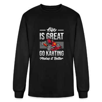 Go Kart Karting Life - Men's Long Sleeve T-Shirt - black - Front