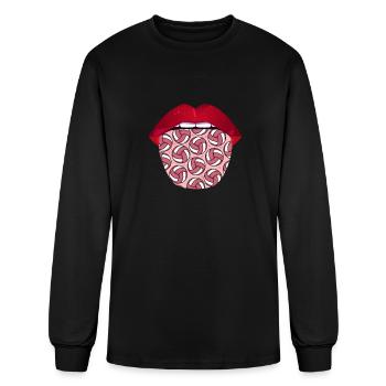 Volleyball Tongue - Men's Long Sleeve T-Shirt - black - Front