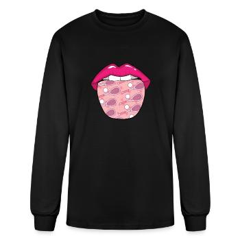 Squash Tongue - Men's Long Sleeve T-Shirt - black - Front