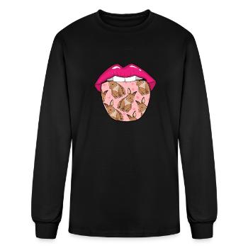 Rabbit Tongue - Men's Long Sleeve T-Shirt - black - Front