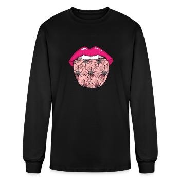 Spider Tongue - Men's Long Sleeve T-Shirt - black - Front