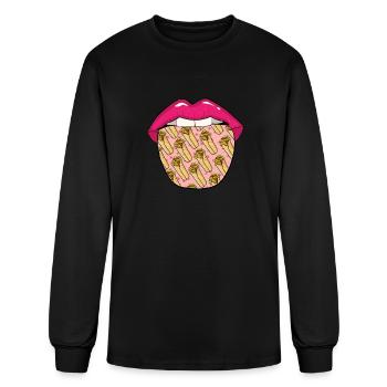 Burrito Tongue - Men's Long Sleeve T-Shirt - black - Front