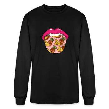 Pineapple Tongue - Men's Long Sleeve T-Shirt - black - Front