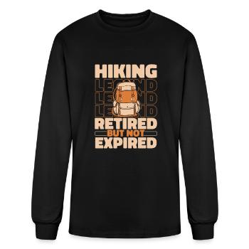 Hiking Hike Retired - Men's Long Sleeve T-Shirt - black - Front