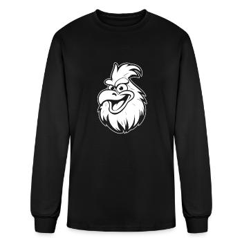 Chicken Hen Funny - Men's Long Sleeve T-Shirt - black - Front