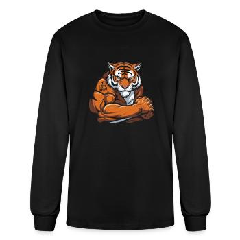 Tiger I Love Mom - Men's Long Sleeve T-Shirt - black - Front