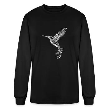 Hummingbird Tribal Hummingbird - Men's Long Sleeve T-Shirt - black - Front
