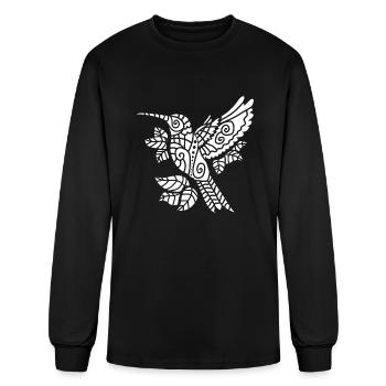 Hummingbird Tribal Hummingbird - Men's Long Sleeve T-Shirt - black - Front
