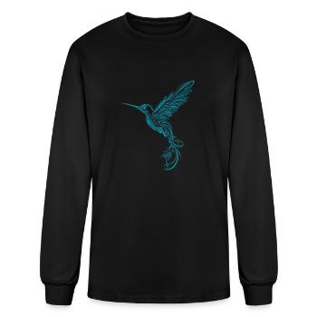 Hummingbird Tribal Hummingbird - Men's Long Sleeve T-Shirt - black - Front