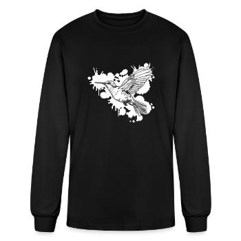 Hummingbird Watercolor Hummingbird - Men's Long Sleeve T-Shirt - black - Front