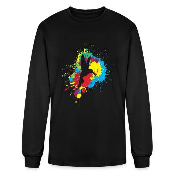 Hummingbird Watercolor Hummingbird - Men's Long Sleeve T-Shirt - black - Front