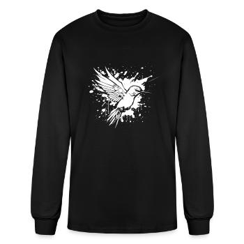 Hummingbird Watercolor Hummingbird - Men's Long Sleeve T-Shirt - black - Front