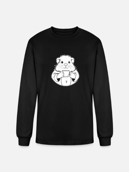 Guinea Pig Cavy Coffee - Men's Long Sleeve T-Shirt - black
