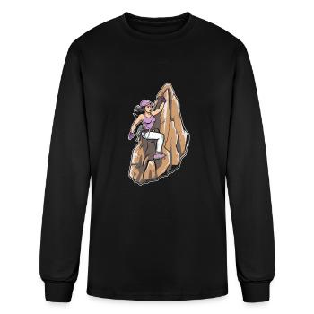 Hiking Hike Cool - Men's Long Sleeve T-Shirt - black - Front