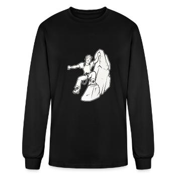 Hiking Hike Cool - Men's Long Sleeve T-Shirt - black - Front