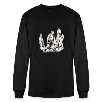 Hiking Hike Cool - Men's Long Sleeve T-Shirt - black - Front
