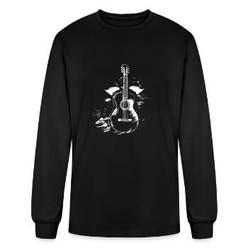 Acoustic Guitar - Men's Long Sleeve T-Shirt - black - Front