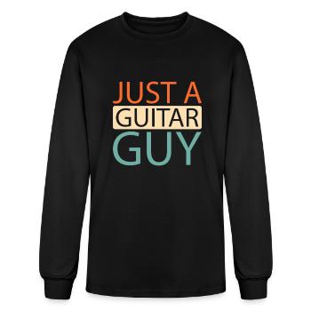 Acoustic Guitar Just A Guitar Guy - Men's Long Sleeve T-Shirt - black - Front