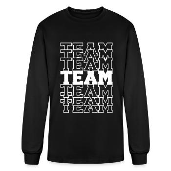 team - Men's Long Sleeve T-Shirt - black - Front