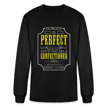 Confiseur Cupcake Dessert - T-shirt à manches longues Homme - noir - Devant