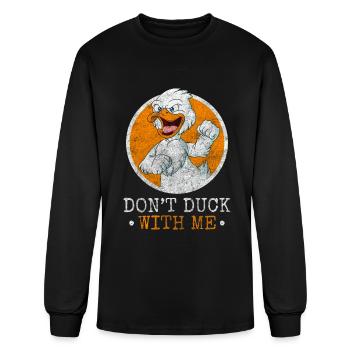 Canards Oiseaux Animaux Baignade - T-shirt à manches longues Homme - noir - Devant