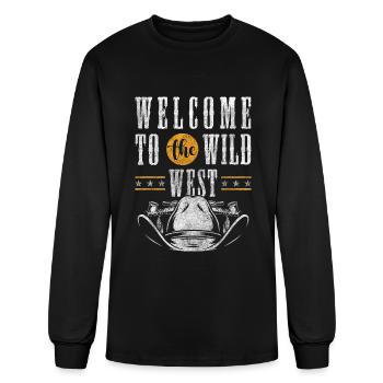 Western Sheriff Rodeo Bandit - Men's Long Sleeve T-Shirt - black - Front