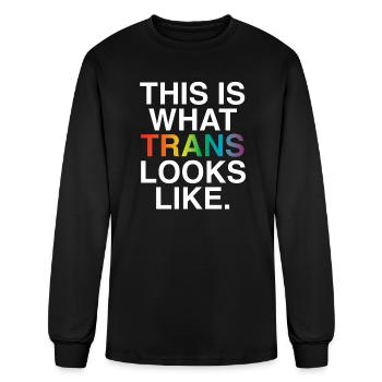 This Is What Trans Looks Like - Men's Long Sleeve T-Shirt - black - Front