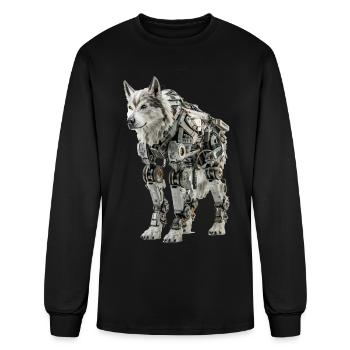 Husky - Men's Long Sleeve T-Shirt - black - Front