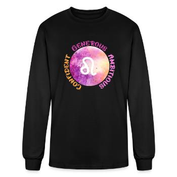 Leo Zodiac Sign - Men's Long Sleeve T-Shirt - black - Front