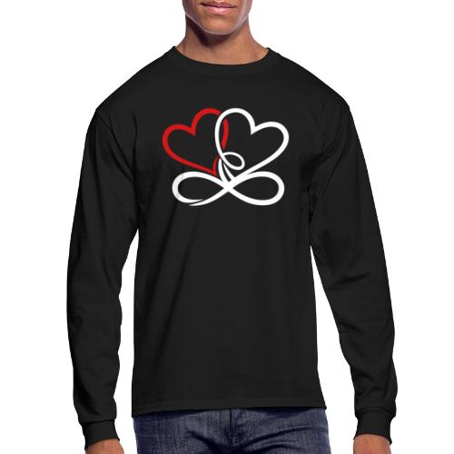 Two Hearts Infinity Sign Infinite Love Symbol - Men's Long Sleeve T-Shirt