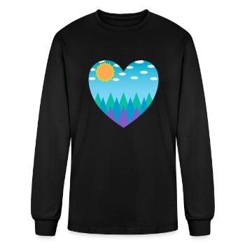 Sunny Mountain Day - Men's Long Sleeve T-Shirt - black - Front